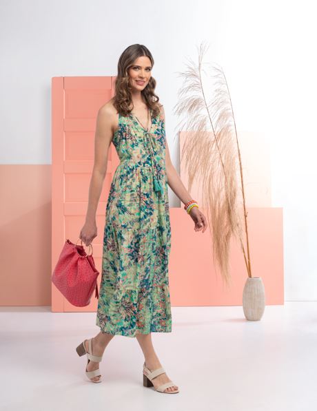 caribbean style maxi dresses Classy Caribbean Dresses Frida Blue Caribbean Print Maxi Dress