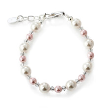 Load image into Gallery viewer, Caroline Pink and White Pearl Baby Bracelet