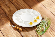 Load image into Gallery viewer, Ceramic Bamboo Deviled Egg Tray Set
