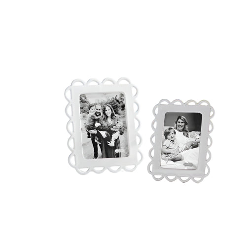Ceramic Scallop Frame, 2 asst