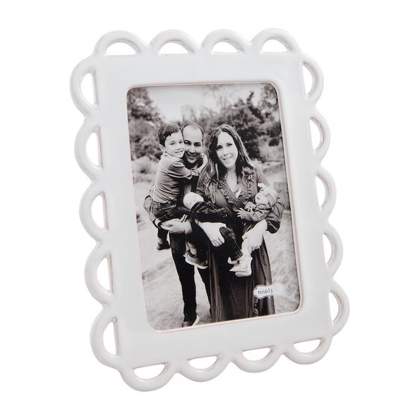 Ceramic Scallop Frame, 2 asst