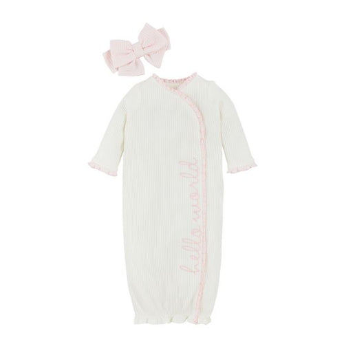 Chainstitch Pink Sleeper Gown