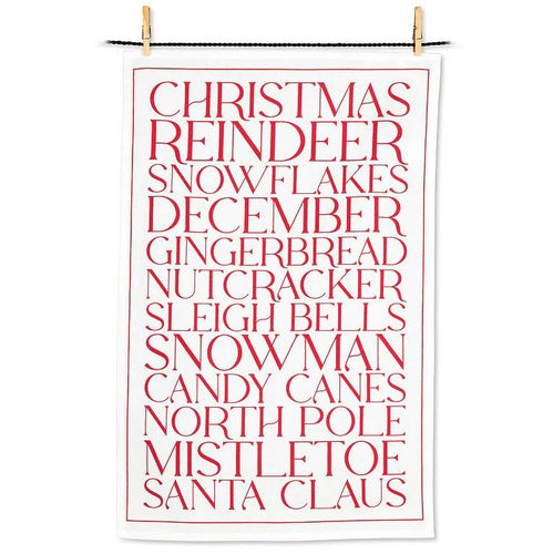 Christmas Text Kitchen Towel