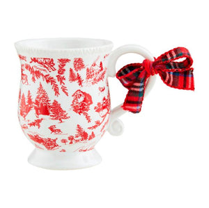 Christmas Toile Sleigh Mug