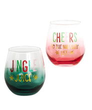 Load image into Gallery viewer, Christmas Wine Glass, 2 Asst.