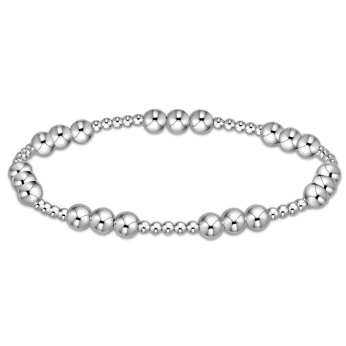 Classic Joy Pattern 5mm Bead Bracelet-Sterling