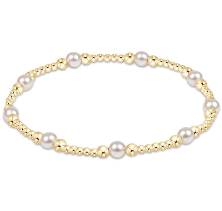 Classic Pearl Purpose 4mm Bead Bracelet