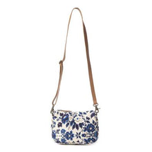 Load image into Gallery viewer, Cottage Rose Crossbody Bag In Blue