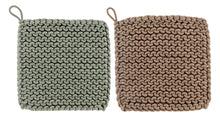 Load image into Gallery viewer, Cotton Crochet Pot Holder Set, 2 asst