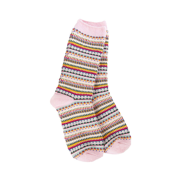Weekend Ragg - Pink Stripe Crew