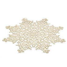 Load image into Gallery viewer, Cutout Snowflake Placemat, Gold, Set of 4