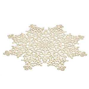 Cutout Snowflake Placemat, Gold, Set of 4