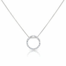 Load image into Gallery viewer, Diamond Circle Pendant Necklace