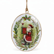 Load image into Gallery viewer, Santa Disk Ornaments, 3 asst.