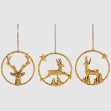 Load image into Gallery viewer, Deer In an Open Circle Ornament