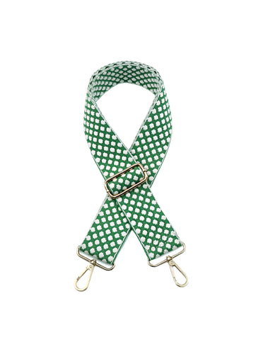 Dotted Guitar Strap- Green