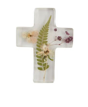 Load image into Gallery viewer, Dried Flower Resin Cross, 2 Asst.