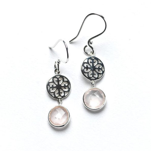 Rose Quartz Dangle Earrings