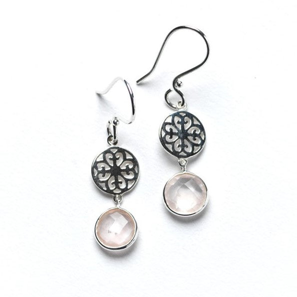 Rose Quartz Dangle Earrings