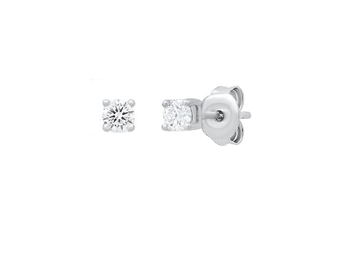 14K White Gold  1/2 ctw Lab Diamond Earrings