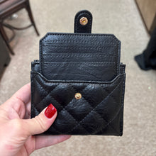 Load image into Gallery viewer, Melody Vegan Quilted Wallet- Black