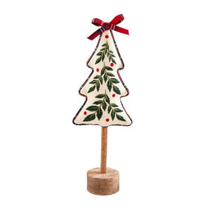 Reversible Embroidered Tree Decor