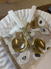 Load image into Gallery viewer, Gold Salad Servers Set