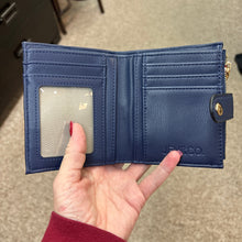 Load image into Gallery viewer, Melody Vegan Quilted Wallet- Navy