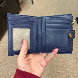 Melody Vegan Quilted Wallet- Navy