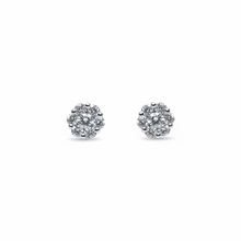 Load image into Gallery viewer, Diamond Flower Cluster Earrings