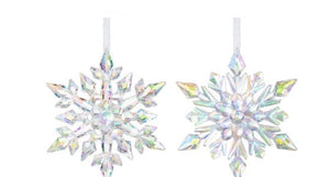 Glacier Snowflake Ornaments, 2 Asst