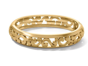 Contempo Medium Hinged Bangle in Gold