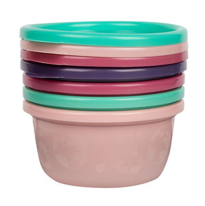 GreenGrown® Reusable Bowls with Lids – Pink Toddler Snack Bowl – 4 Pack