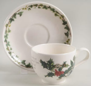 Holly and Ivy Cup & Saucer by Portmeirion