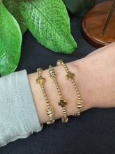 Load image into Gallery viewer, Signature Cross Admire Gold Pattern 3mm Bead Bracelet - Gold