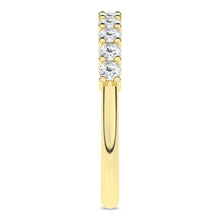 Load image into Gallery viewer, 0.6 ctw Shared-Prong Wedding Band (Round)