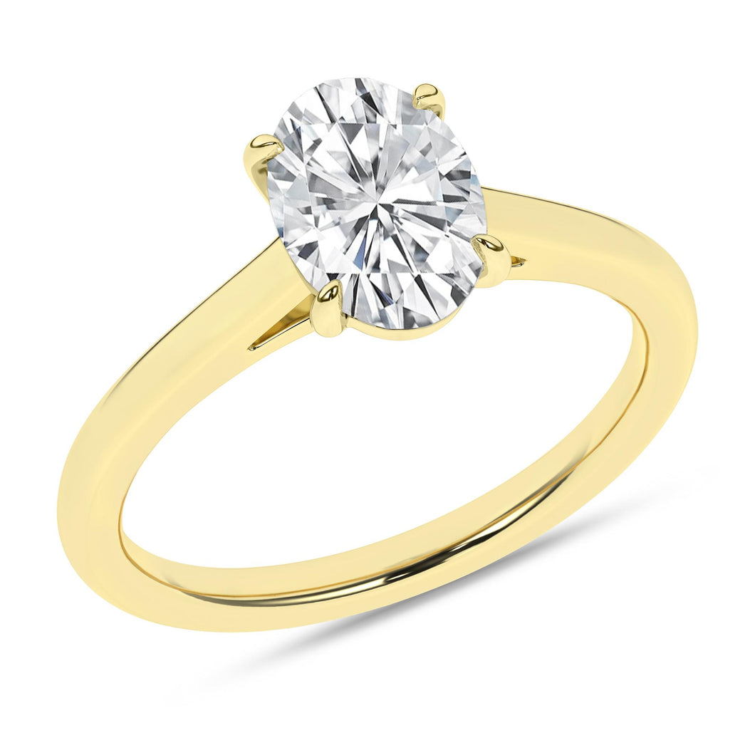 1.5 ctw Oval Solitaire Engagement Ring