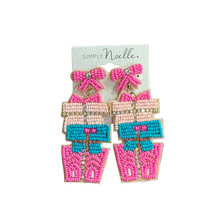 Load image into Gallery viewer, Holiday Bead Earrings, 4 asst