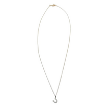 Load image into Gallery viewer, 0.10 Ctw Diamond Horseshoe Pendant Necklace