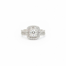 Load image into Gallery viewer, Princess-cut Double Halo Engagement Set