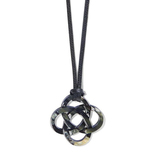 Interlok Horn Necklace- Black