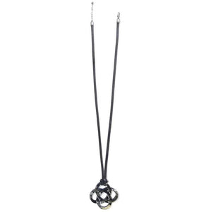 Interlok Horn Necklace- Black