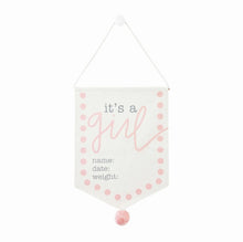 Load image into Gallery viewer, 'It's A Girl' New Baby Canvas Sign