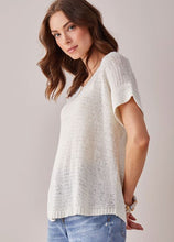 Load image into Gallery viewer, Ivory Short Sleeve Sweater