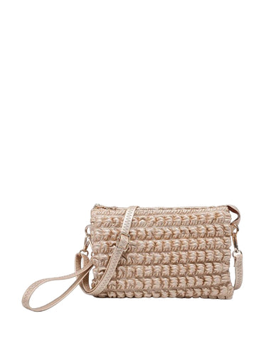 Izzy Bubble Puffer Crossbody- Light Gold