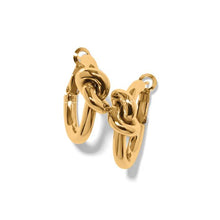 Load image into Gallery viewer, Interlok Single Knot Hoop Earrings- Gold