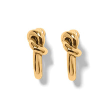 Load image into Gallery viewer, Interlok Single Knot Hoop Earrings- Gold