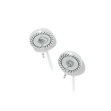 Load image into Gallery viewer, Illumina Celeste Dome Post Earrings- Silver