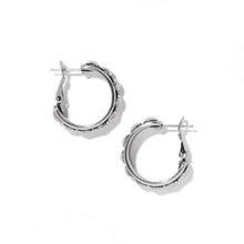 Load image into Gallery viewer, Pretty Tough Stud Medium Leverback Hoop Earrings