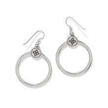 Load image into Gallery viewer, Mosaic Two Tone French Wire Hoop Earrings